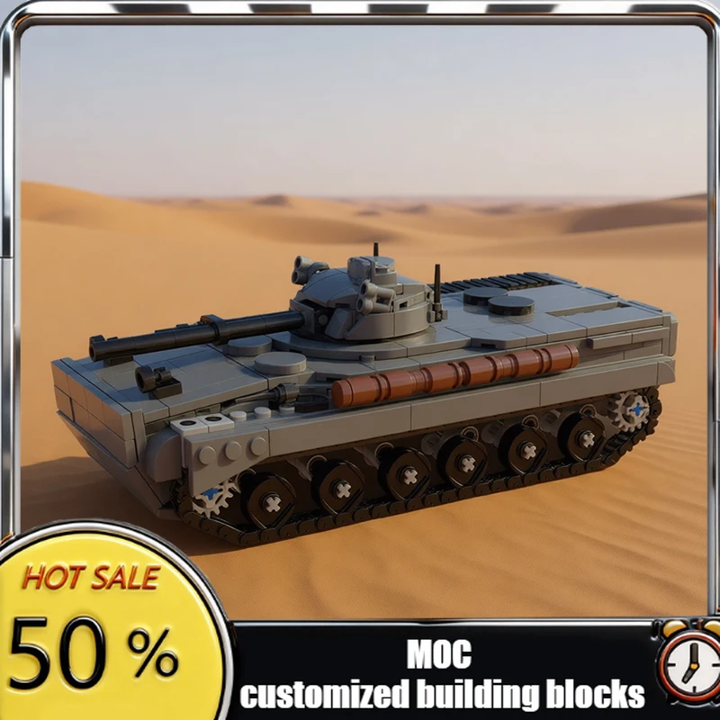 590 PCS Battle Tank Kit BMP 3 Military MOC Customize Modular Building Block Popular Design Creative DIY Boys Assembly Toy Gift