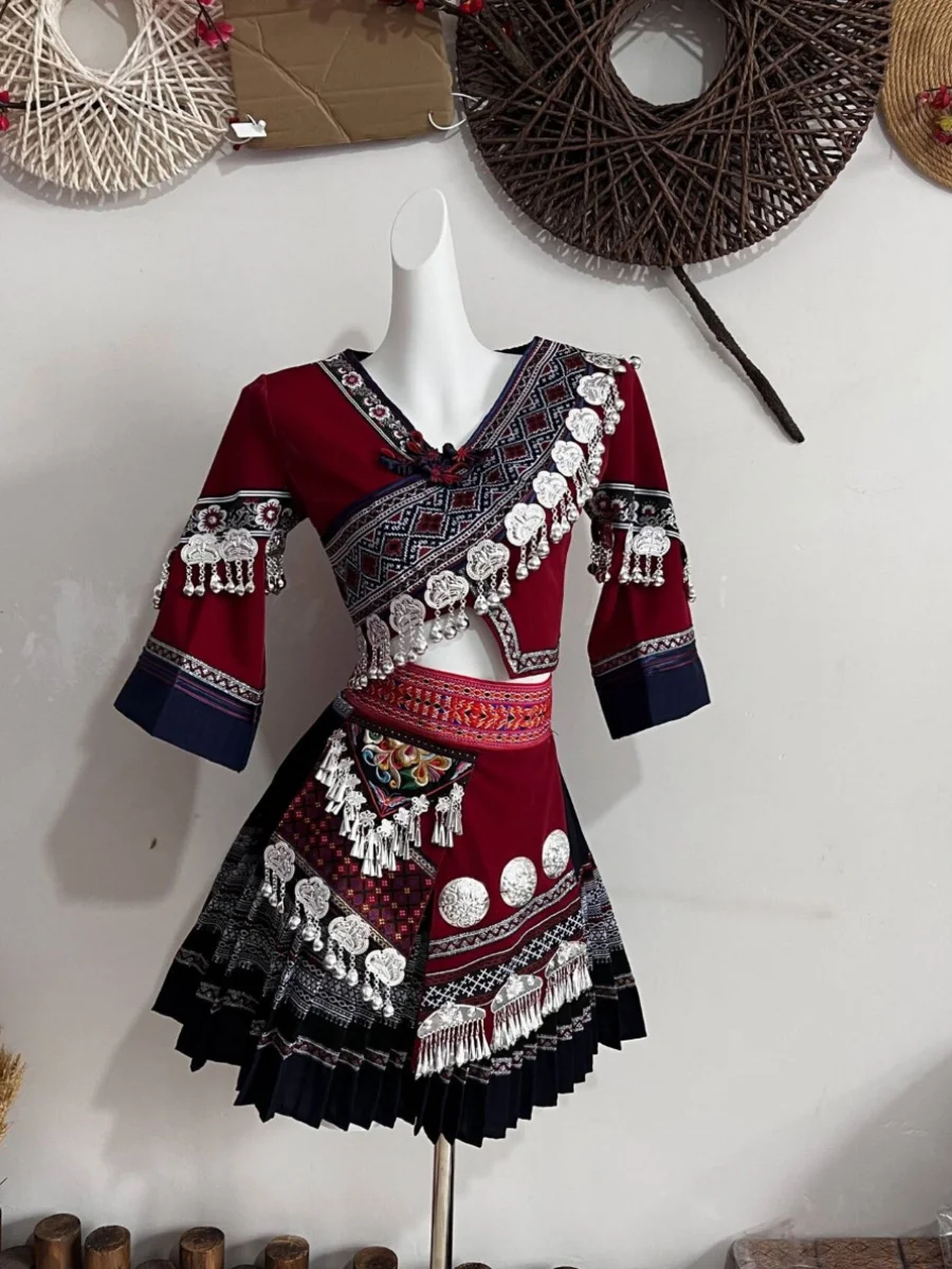 

Новая одежда для танцевальных представлений Мяо, художественный экзамен, костюм, доставка в течение 5 дней