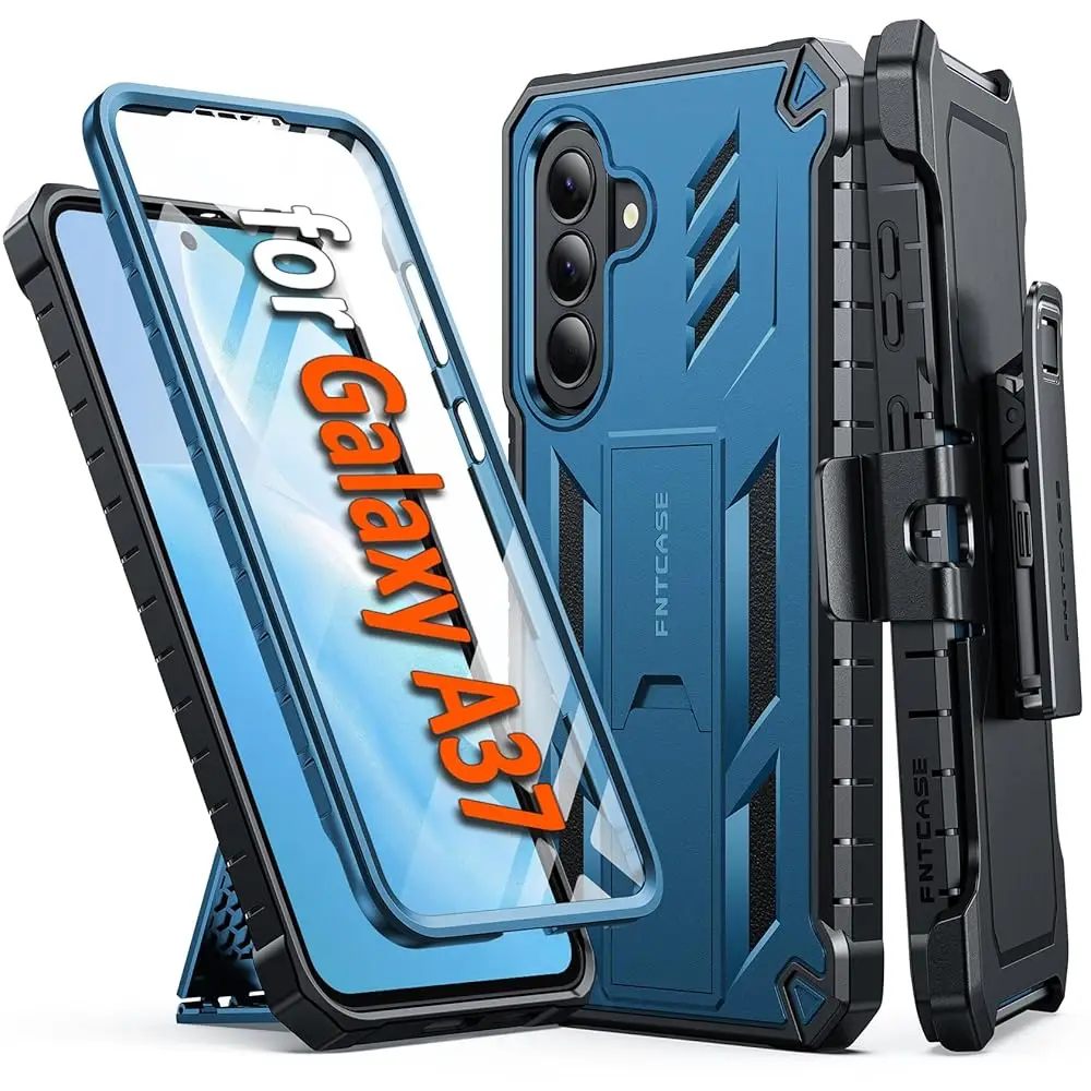 

for Samsung Galaxy A16-5G Case: Military Grade Rugged Cell Phone Cover with Kickstand & Holster | Shockproof TPU Protection