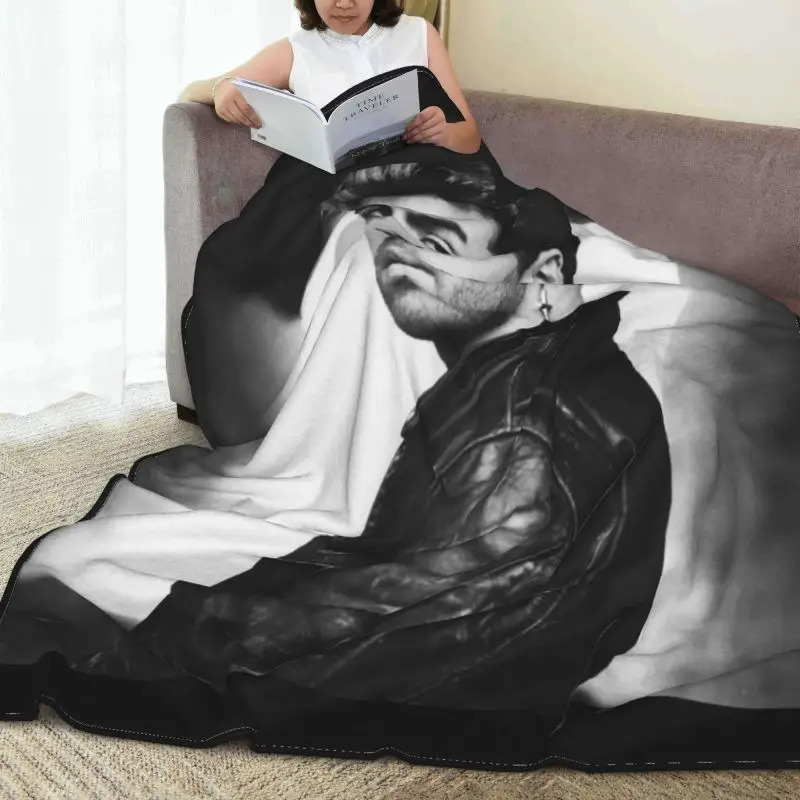 George Michael regalo ideale regalo di compleanno coperta fresca biancheria da letto in peluche sul divano esca in pelliccia sintetica per la casa