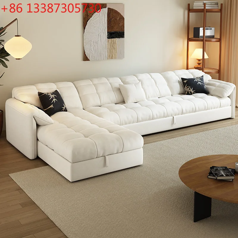 

Chaise longue sofa bed dual-purpose foldable and stowable fabric sofa