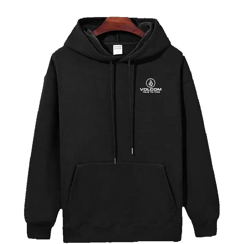 Volcom Men's and Women's Blended Cotton Polyester Hoodie, Large L-12XL Velvet Hoodie