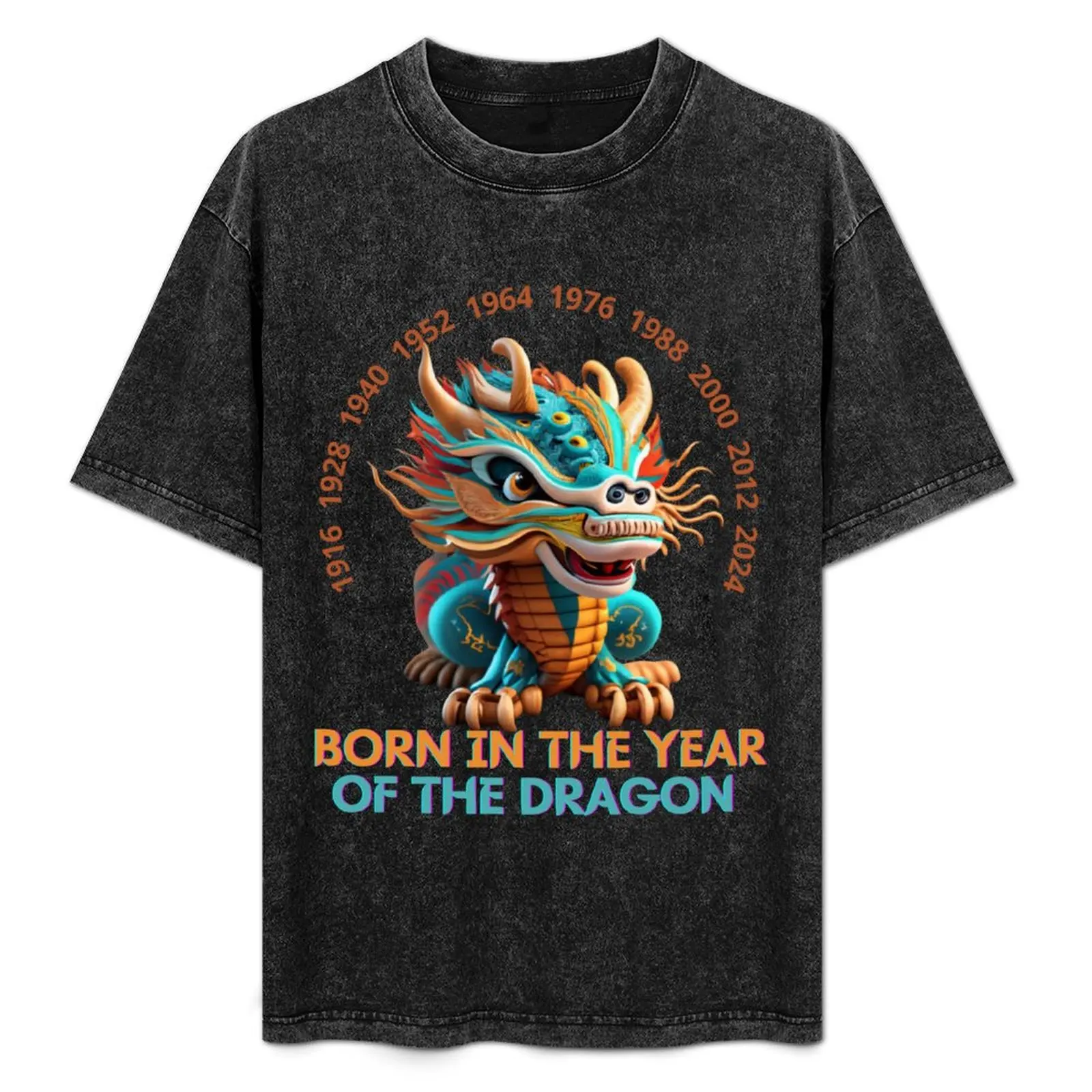 

Born In The Year Of The Dragon Baby Dragon T-Shirt Big and Tall Loose Fit T-Shirt