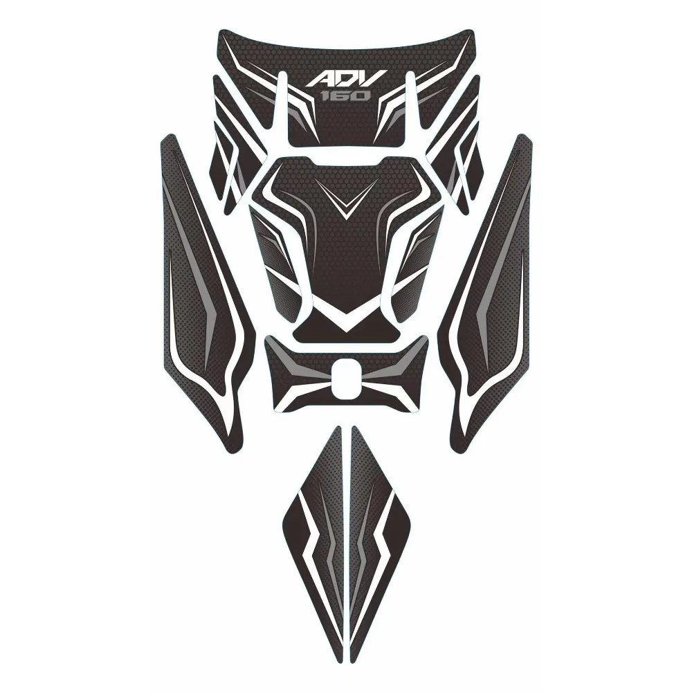 Stiker Motor 2023 BARU Stiker Tangki Oli 3D Carbon Braze Vein Untuk HONDA ADV160 ADV 160 Tahan Air Perekat Lembut