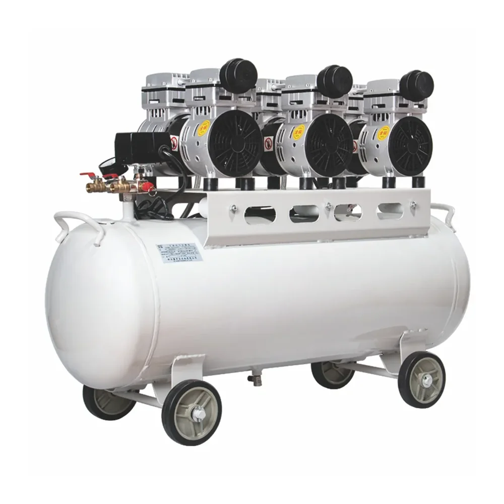 Air Compressor 3 Cylinders Oil Free 300l/min Silent Air-compressor Machines Industrial Air Compressor 100 Liter