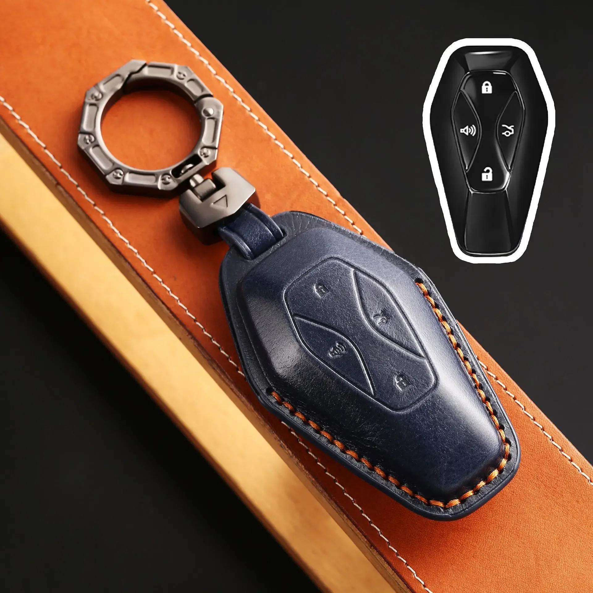 

1pc Car Smart Remote Key Case Full Cover Protection Shell For Arcfox Alpha-S Alpha-T AS AT GT ECF ARCFOX-7 Auto Keychain