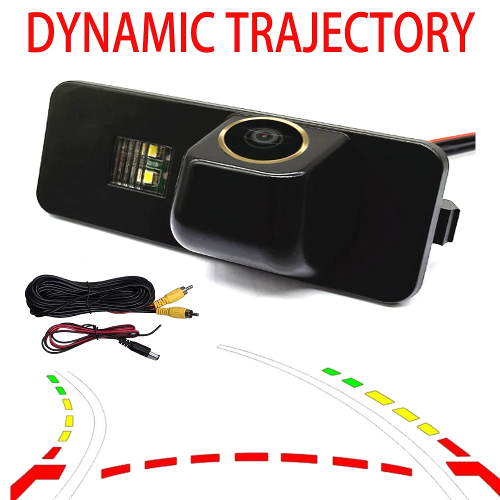 Dynamic Trajectory Car Rear View Reverse Camera Beetle Leon Backup Rearview Parking For VW Polo 2C Bora Golf MK4 MK5 MK6