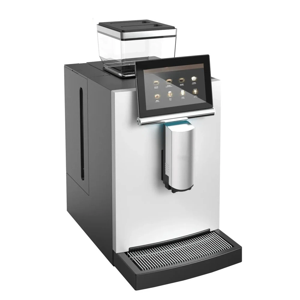 Intelligent automatic grinding integration, commercial heightening bean warehouse one-click coffee machine with touch screen