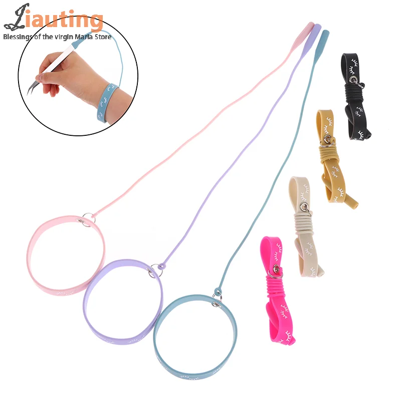 

Silicone Wrist Strap Grafting Eyelash Tweezers For Extension Bracelet Cilia Tweezers Protector Auxiliary Lash Extension Supplies