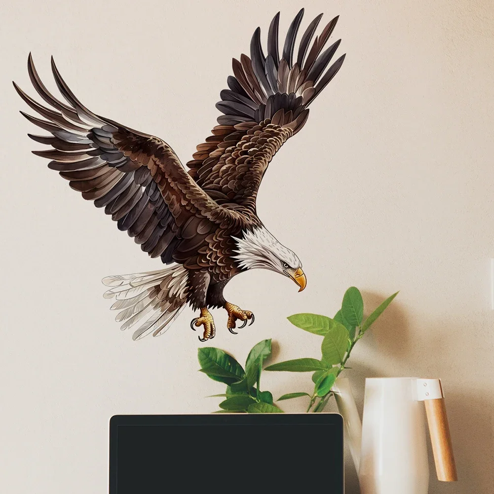 Vinyl Wall Sticker With Flying For Eagle Design For Bedroom And Living Room Decoration Apply On Clean Flat Surfaces