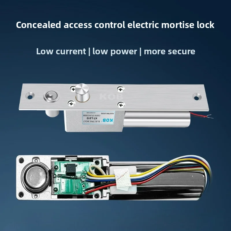 KOB Access Control Electric Plug-in Lock 12V Concealed Embedded Pin Lock Glass Door Delayed Feedback Electric Control Lock