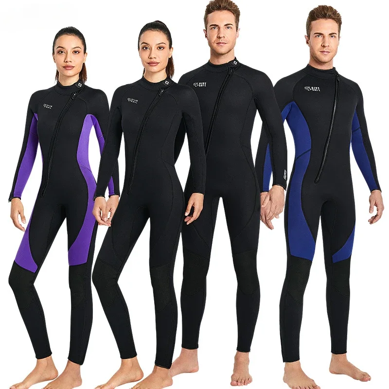 New 3mm Wetsuit for Men and Women Full Body Thermal Surfing Diving Suit for Cold Water Swimming and Snorkeling