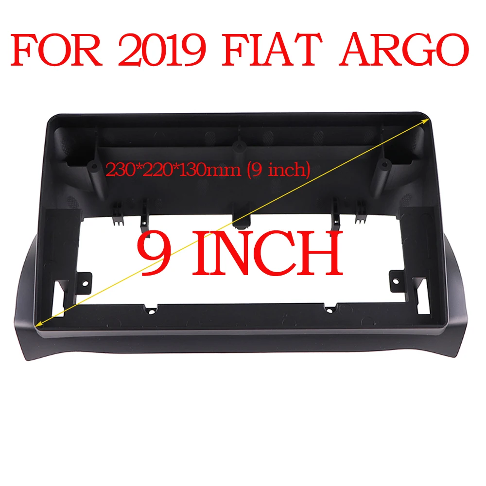 RSNAVI 9 Inch Audio Frame Radio Facia Panel is Suitable For 2019 FIAT ARGO Install Facia Console Bezel Adapter Plate Trim Cover