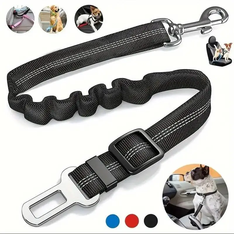 Top Grade Pet Car Safety Belt For Dogs Cats Reflective Line Adjustable Length Suitable For Any Dog Traction Collar
