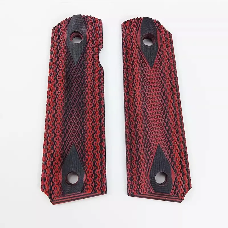 2ชิ้นยุทธวิธีปืนพก1911 Gripsสูงไม้Grips Custom GripsวัสดุCNC 1911อุปกรณ์เสริม