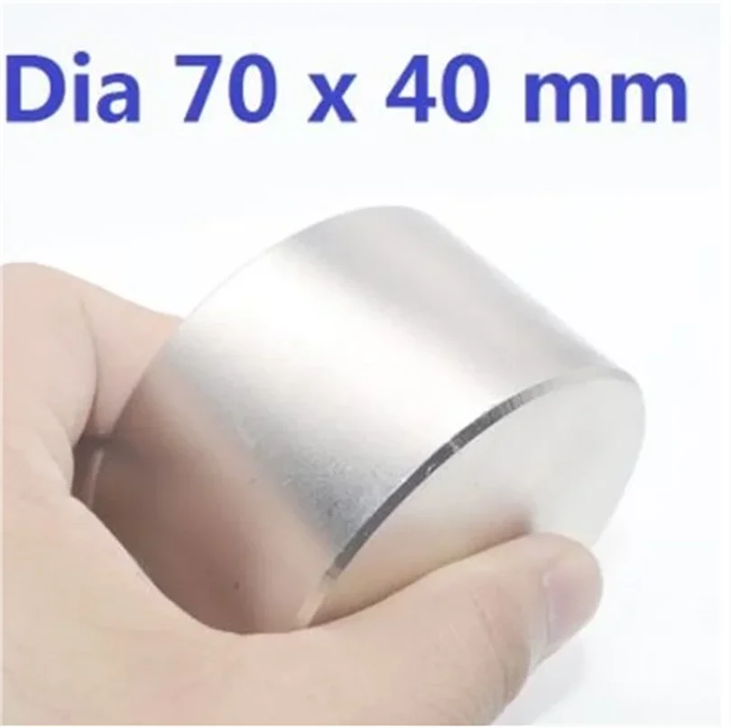 Round Magnet N52 70x40mm Super Strong Neodymium Magnet Rare Earth Welding Search Powerful Permanent Gallium Metal