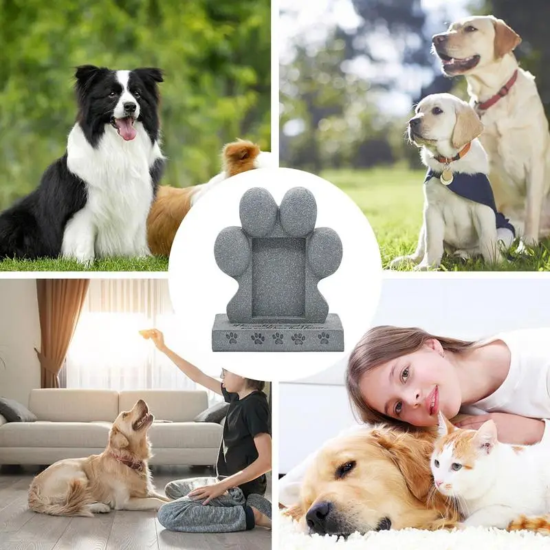 pet dog sacrifice tombstone can place Photo Creative resin simulation monument memorial stone Weather-Resistant dog tombstone