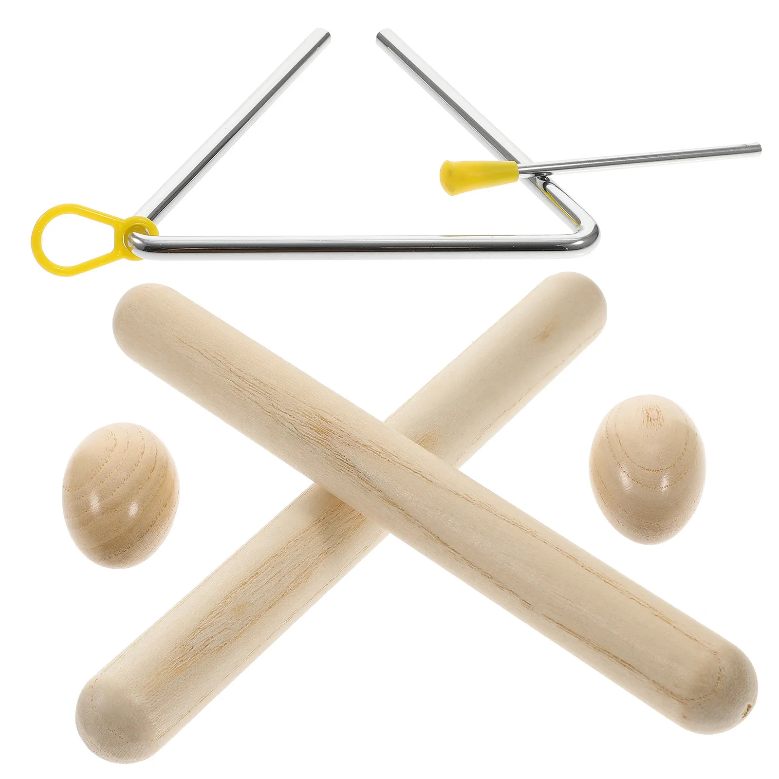 

1 Set Percussion Instruments For Kids Adults Durable Triangle Iron Musical Instrument Smooth Surface Clear Sound Safe Toddler