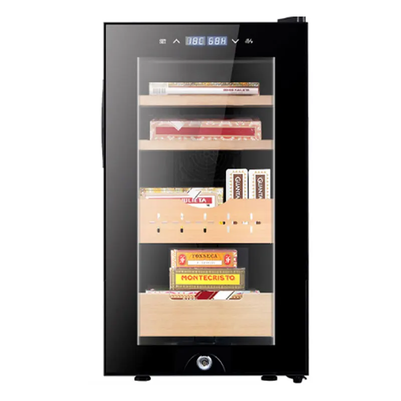 

Электрический хьюмидор для сигар Vanace 23 л — охлаждающий шкаф из кедрового дерева (регулируемый термостат, цифровой гигрометр, емкость 300 сигар)