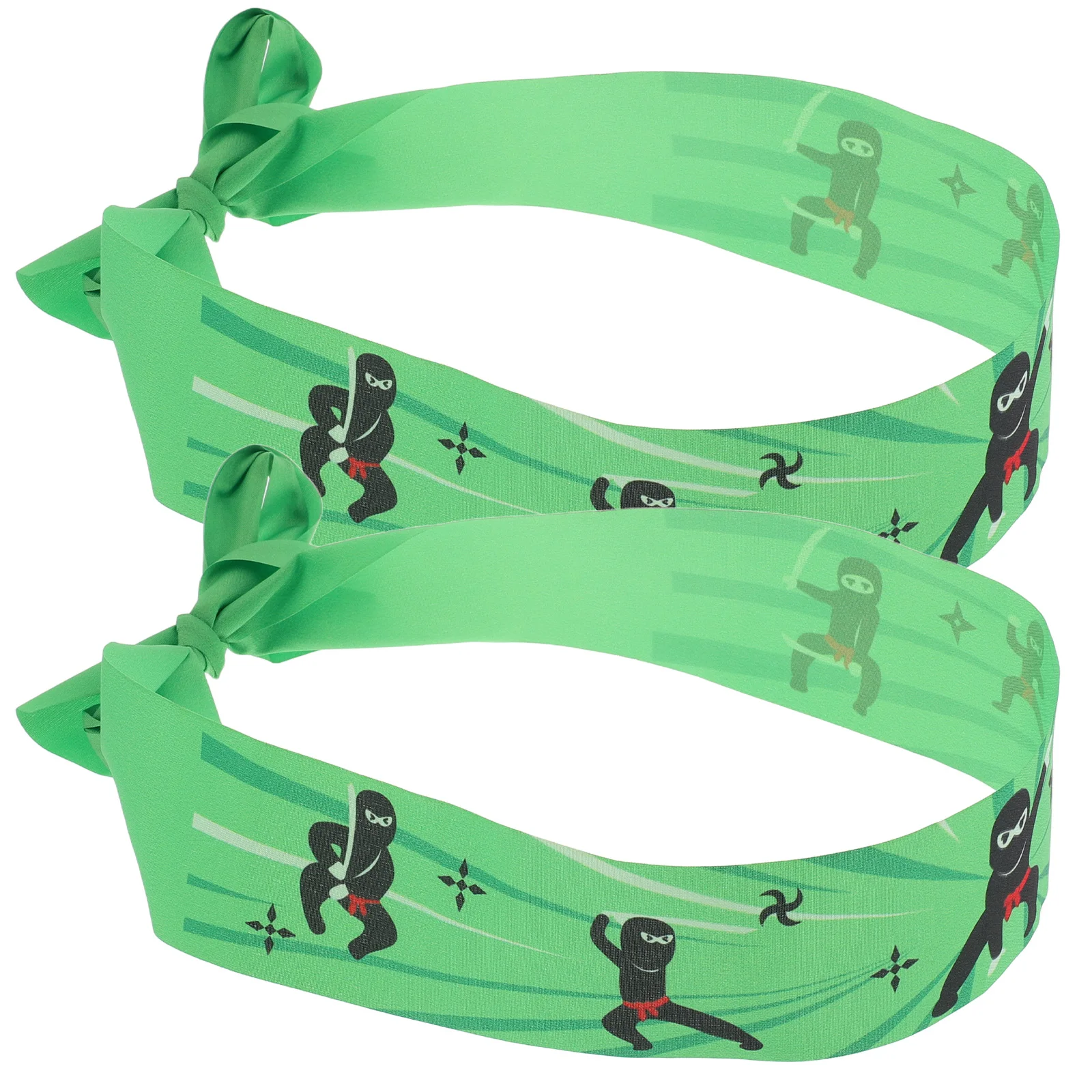 

2Pcs Ninja Headbands Kids Karate Parties Elastic Sport Bands Boys Girls Karate Birthday Party Supplies Decorations Favors