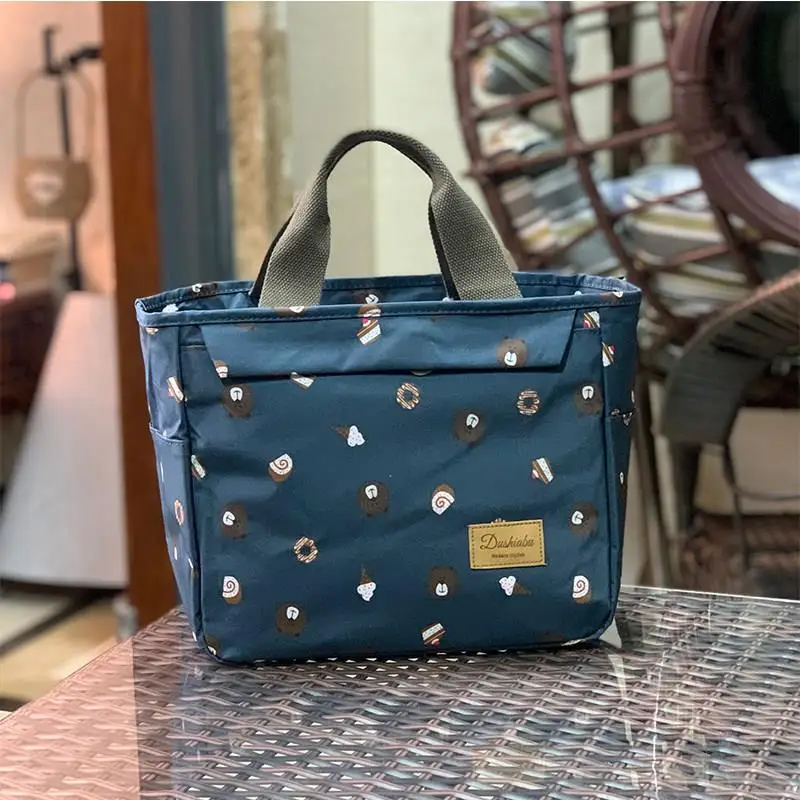 Bolsa Térmica Impermeável de Tecido Oxford para Almoço, Lancheira Escolar, Bolsa de Mão Infantil para Transporte de Refeições...