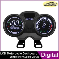 Motorcycles Speedometer Tachometer Gauge for Suzuki GN125 Universal LCD Display Dashboard Odometer Motorcycle Digital Instrument