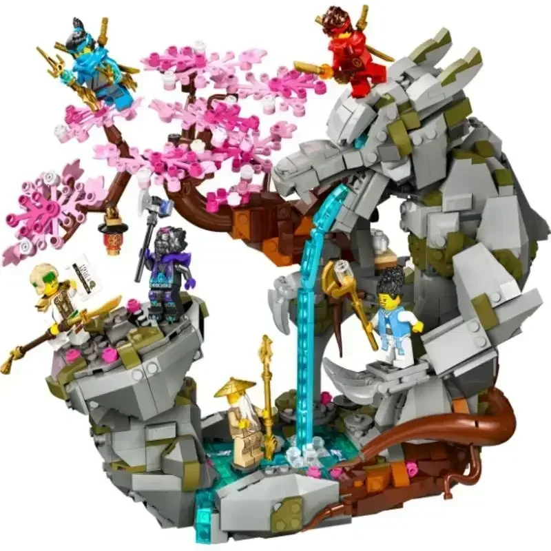 Décennie s de construction MOC Dragon Stone, modèle de papeterie, jouets en soie, cadeau d'anniversaire, 71819 pièces, Fit 1200 Nagoabc