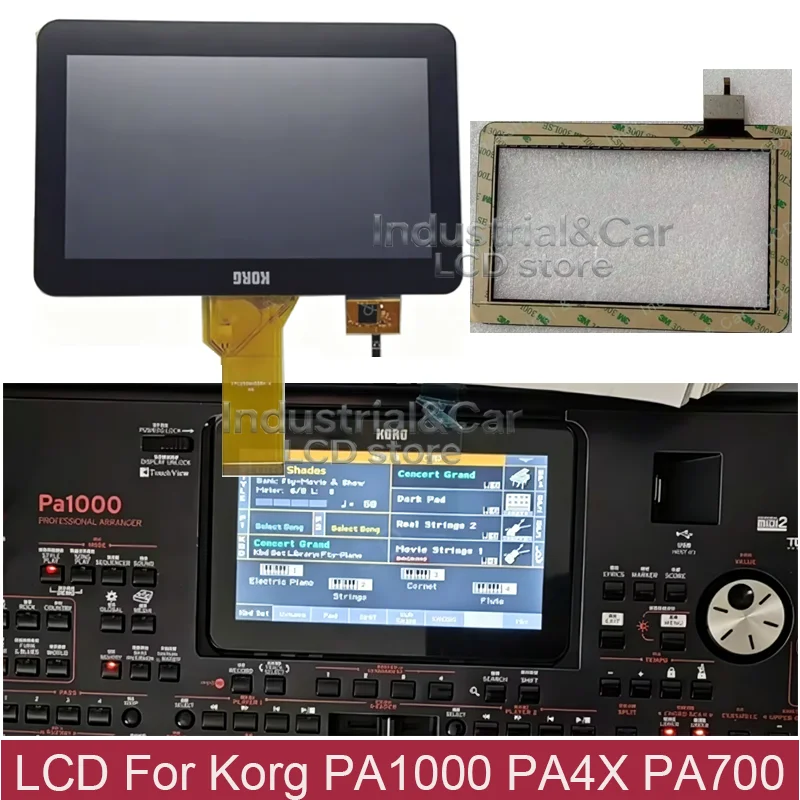 

LCD Display Screen For Korg PA1000 PA4X PA700 Original Touch Screen For Korg PA4X 61 PA1000 DXG1J1-0513-070A Panel 100% Tested