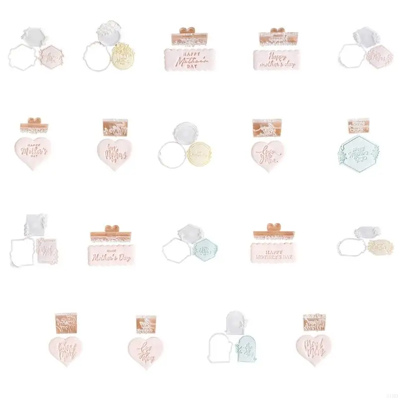 

Portable Mother's Day Fondant Cookie Cutter Molds For Individualized Baking Gift Acrylic Materials Mould