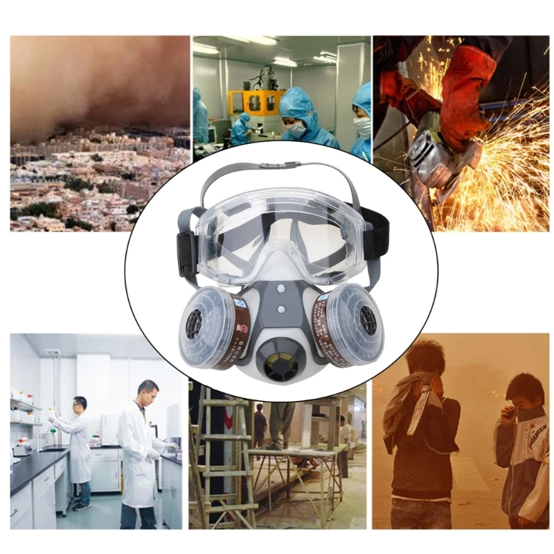 Промышленная окраска, распылительный респиратор, противогаз, рабочий фильтр, пыль, полнолицевая маска, противогаз для очки для