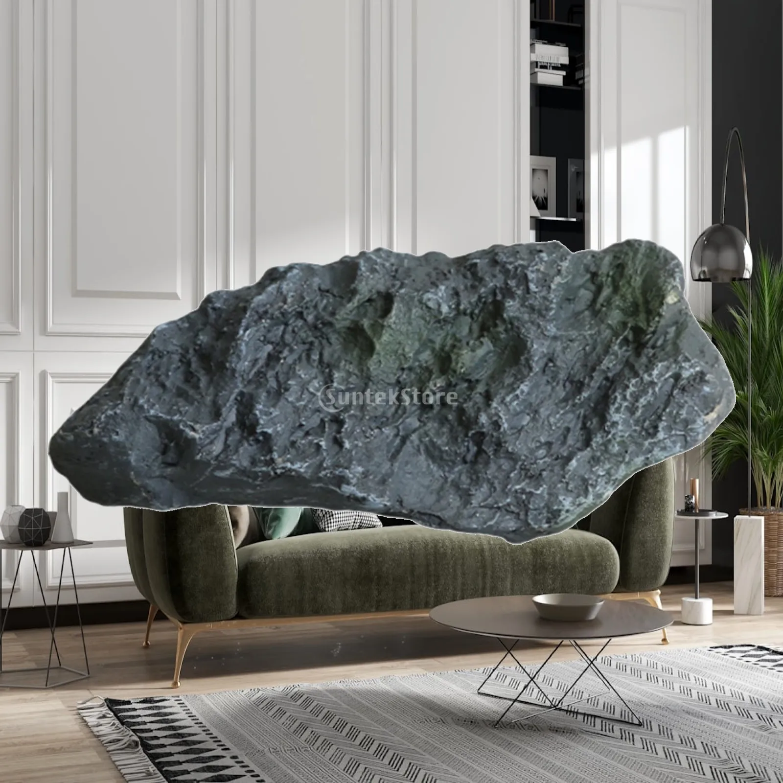 Artificial Faux Landscape Rock Irregular Multipurpose Stone Yard Ornament for Patio Aquarium Slopes