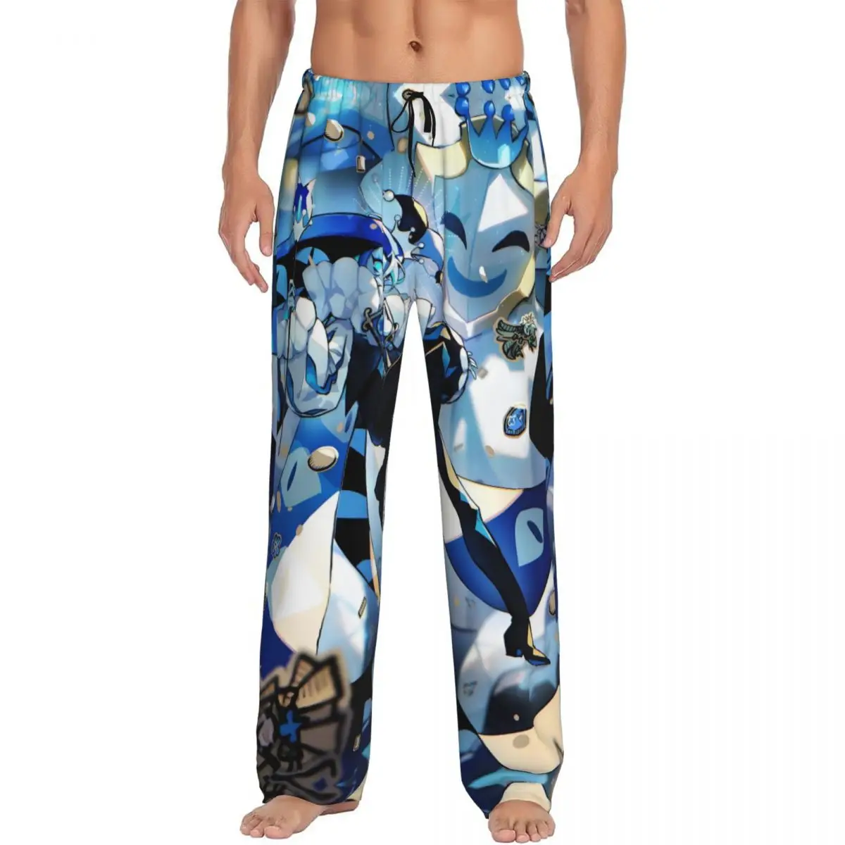

Custom C-Cookie Run Kingdom Pajama Pants for Men Cute Anime Lounge Sleep Stretch Sleepwear Bottoms with Pockets