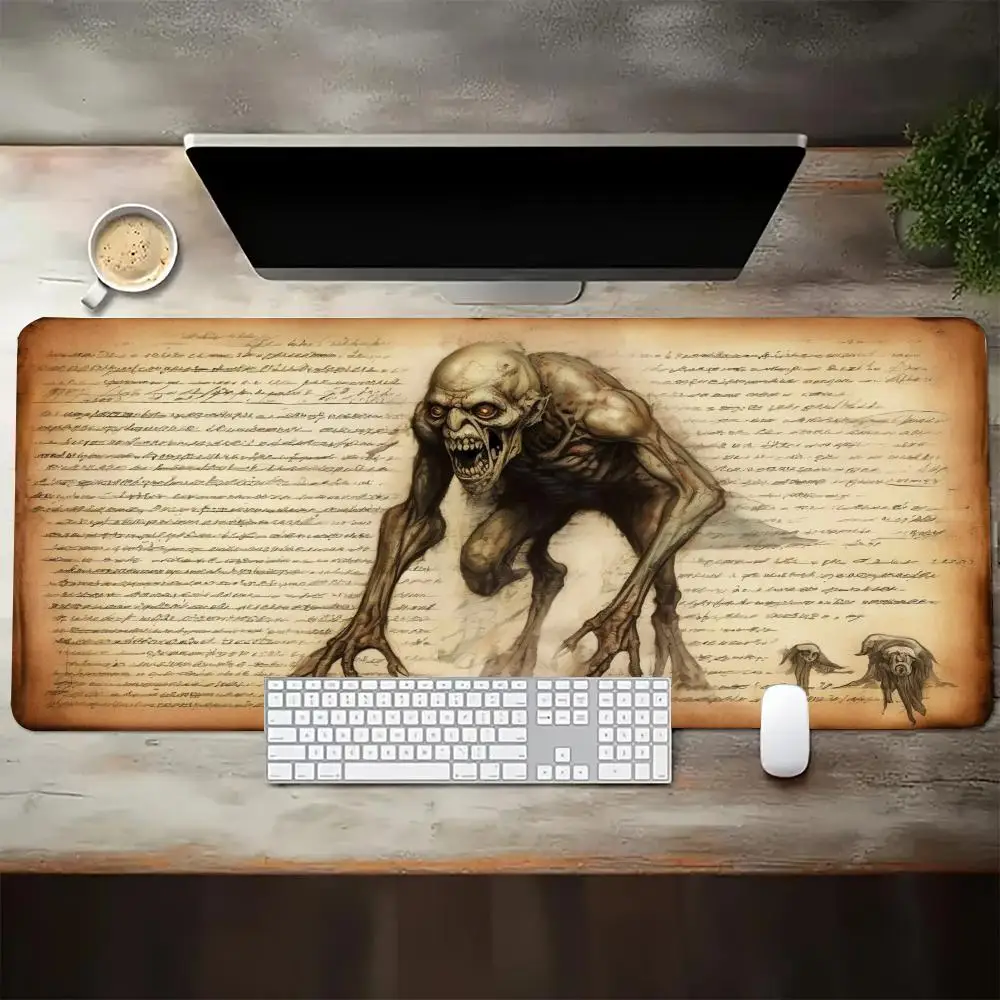 Demon Ancient Book Mouse Pad Table Mat Non Slip Rubber Base Precision Tracking For Gothic Gaming Dorm