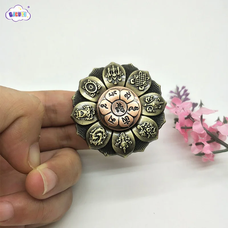 Lotus Flower Fidget Spinner para crianças, Metal Hand Spinner, Rotação do autismo, Anti Stress Toys, Kids Gifts