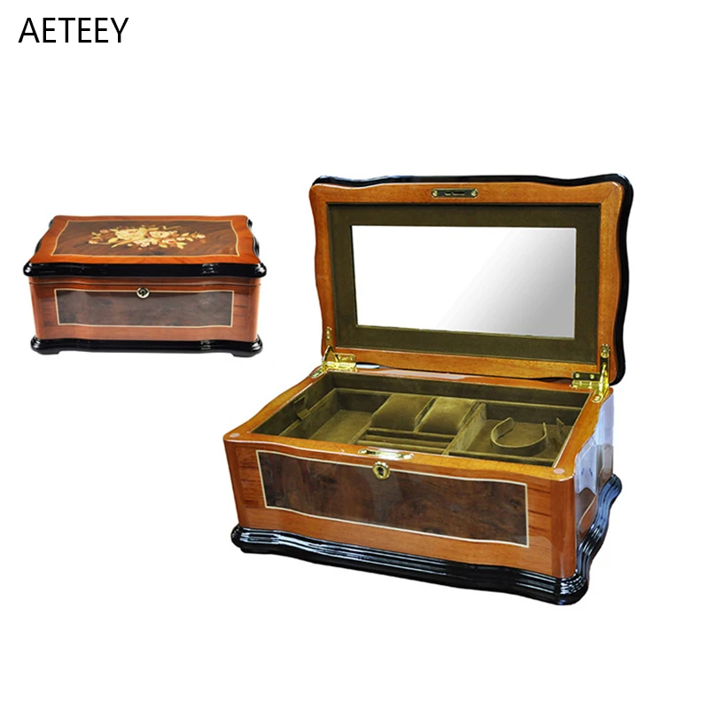 

Spanish Cedar Solid Wood Watch Jewelry Box Luxury High-end Retro Storage Cases Multifunctional Gift Box with Free Custom Logo