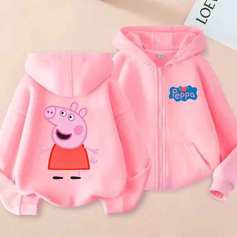 

Peppa Pigs Kids Zipper Hoodies Coats Girl boy Sweatshirt Clothes Long Sleeve Harajuku Pullovers Casual Hooded Tops GIFT 2026