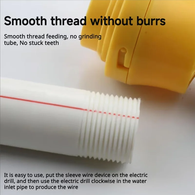 

TFORU-Pvc Thread Maker Tool For Electric Drill,Electric Drill Water Pipe Threading Device,Electric Drill Pvc Thread Maker Tool