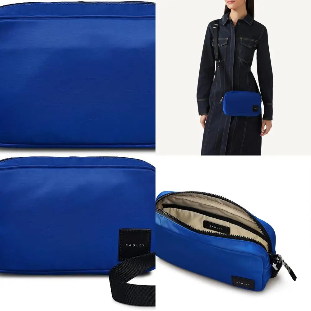 

Recycled Fabric Women's Mini Zip Around Crossbody Bag - Responsible Style Crescent