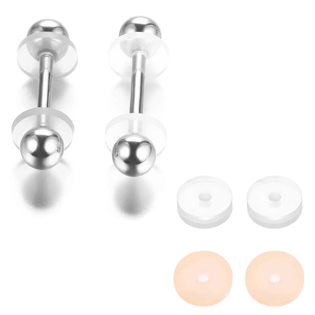 20 Pcs Silicone Invisible Gasket Disc Bump Clear Earrings Studs Backs Pads Earings Stopper