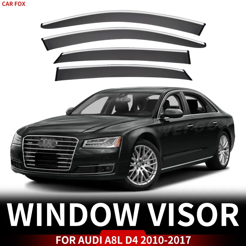 Car Window Visor Rain Guard Sun Shade Wind Deflector Suitable for Audi A8L D5