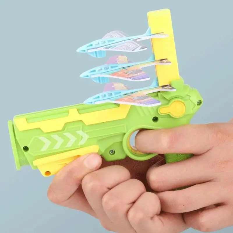 Airplane Launcher Bubble Catapult Toy Funny Airplane Toys For Kids Plane Catapult Gun Shooting Game Gift