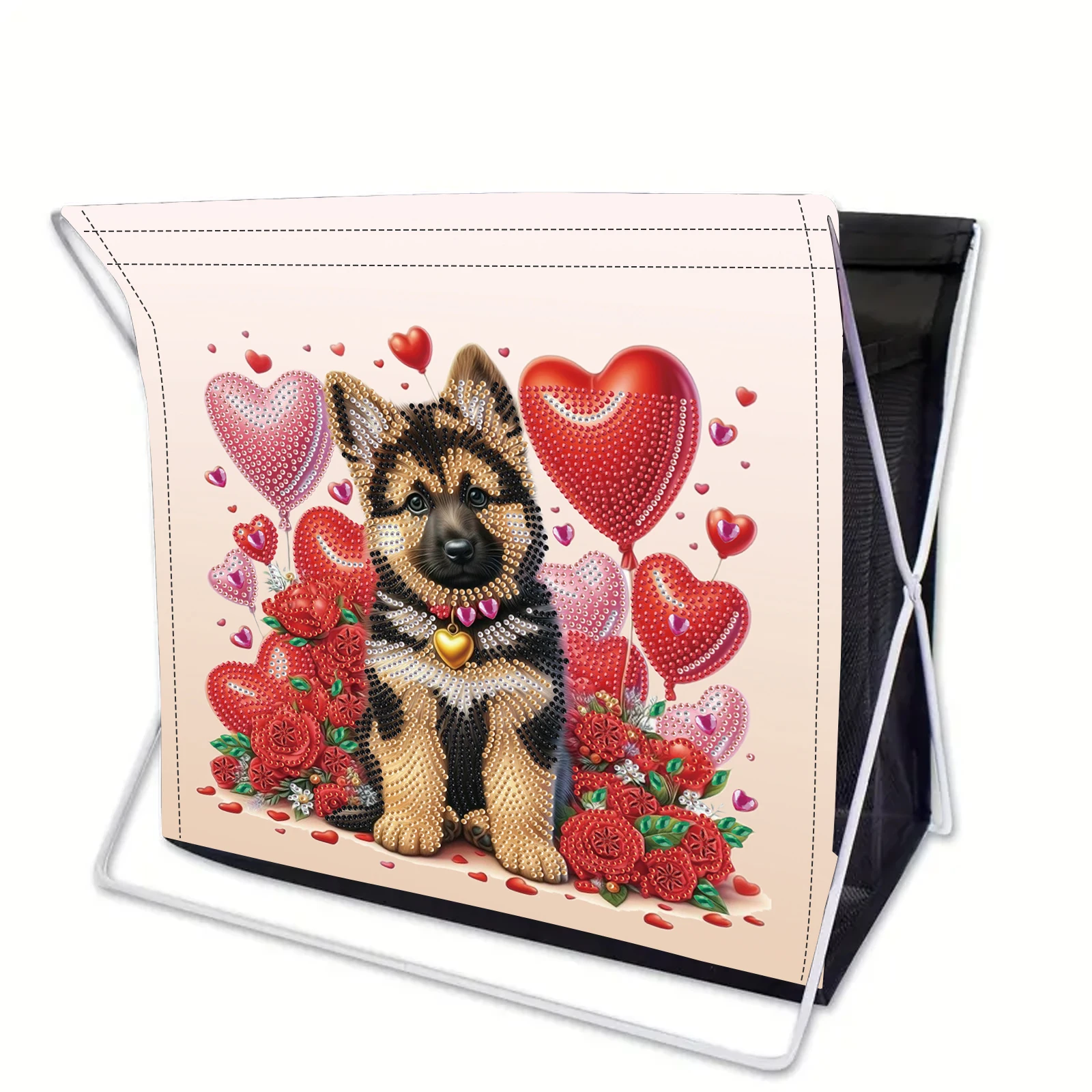 

Комплект корзины для хранения одежды с алмазной живописью, милый щенок своими руками, алмазная живопись, корзина для хранения специальной формы для украшения дома, подарок