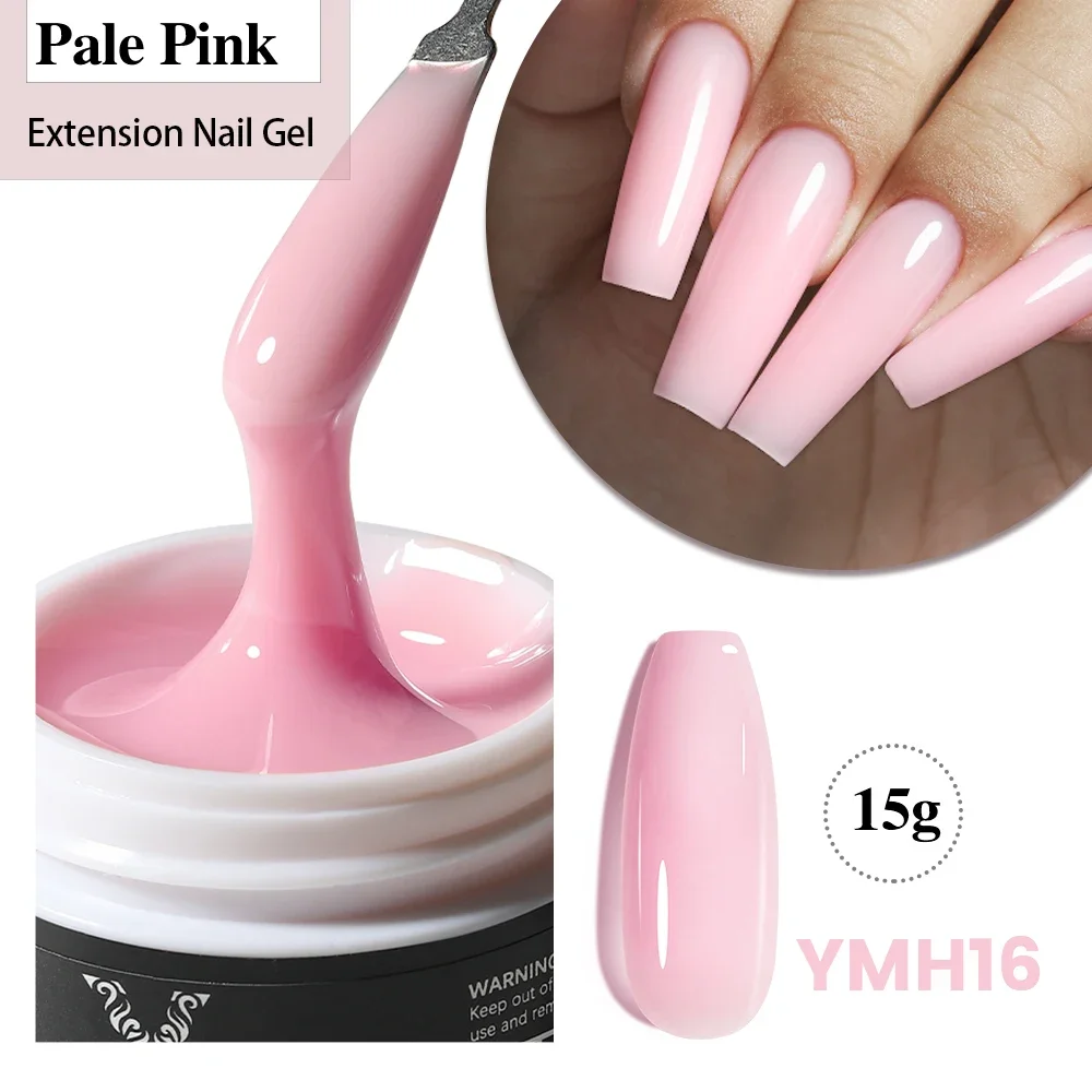 YOKEFELLOW 15g Jelly Extension Gel Nagellack Nude Pink Clear Building Construct Extend Gel Soak Off UV LED Acryl Gel Lack