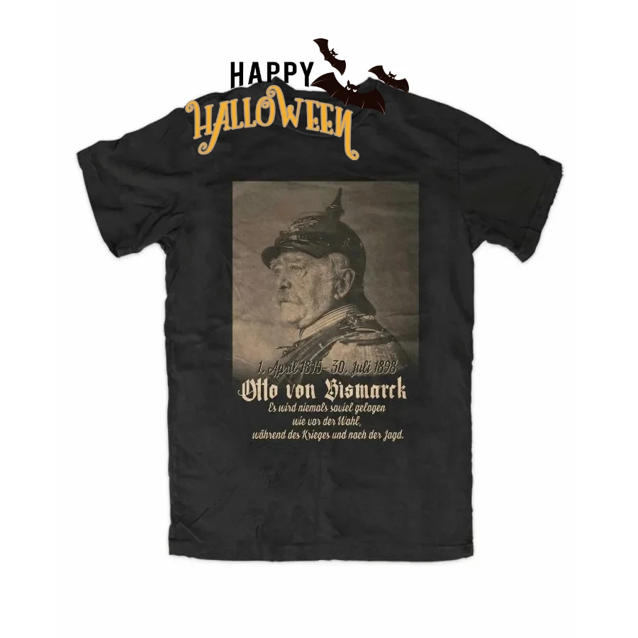 Nicknamed The Iron Chancellor Otto Von Bismarck Old Posters Printed T-Shirt Cotton Round Neck Short Sleeve Men's T Shirt NEW