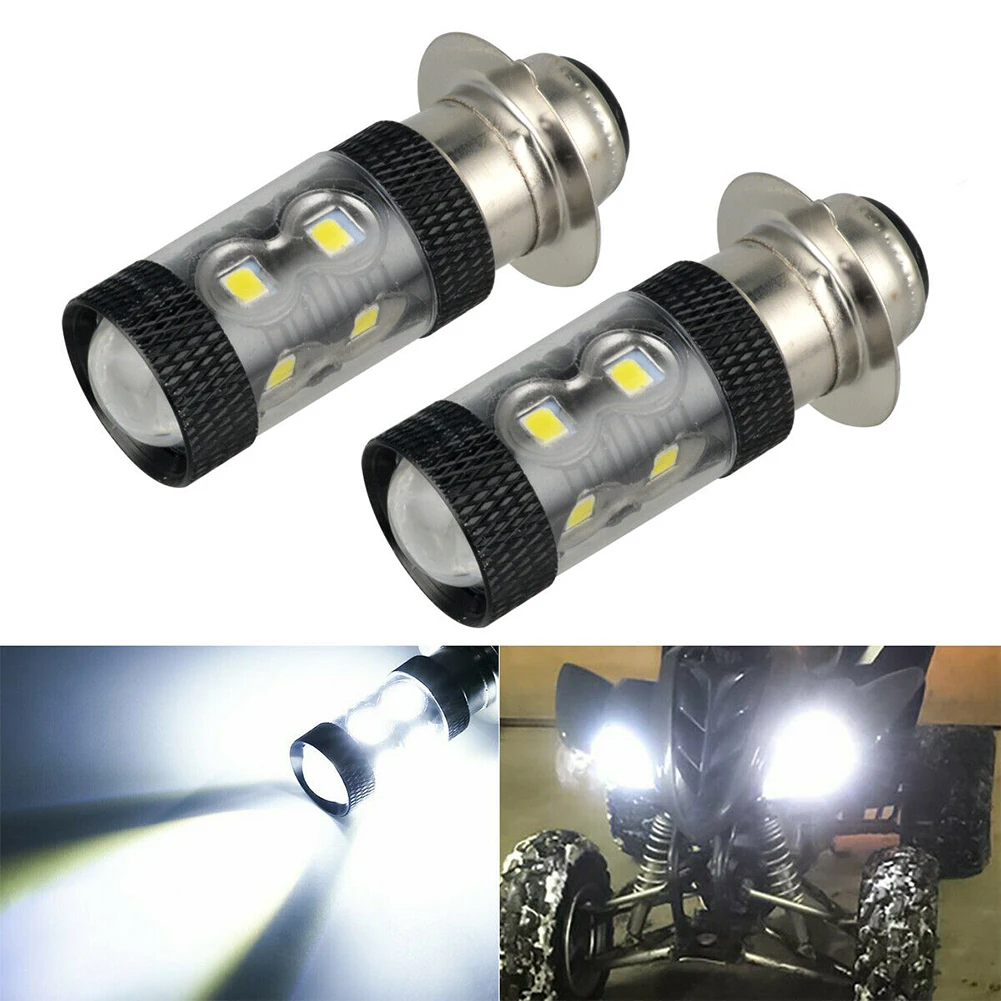 

H6/P15D LED Motorcycle Headlight Bulb Super Bright for Yamaha YFZ450R Rhino 700 Raptor YFM660 TRX for Bike Moped Scooter ATV