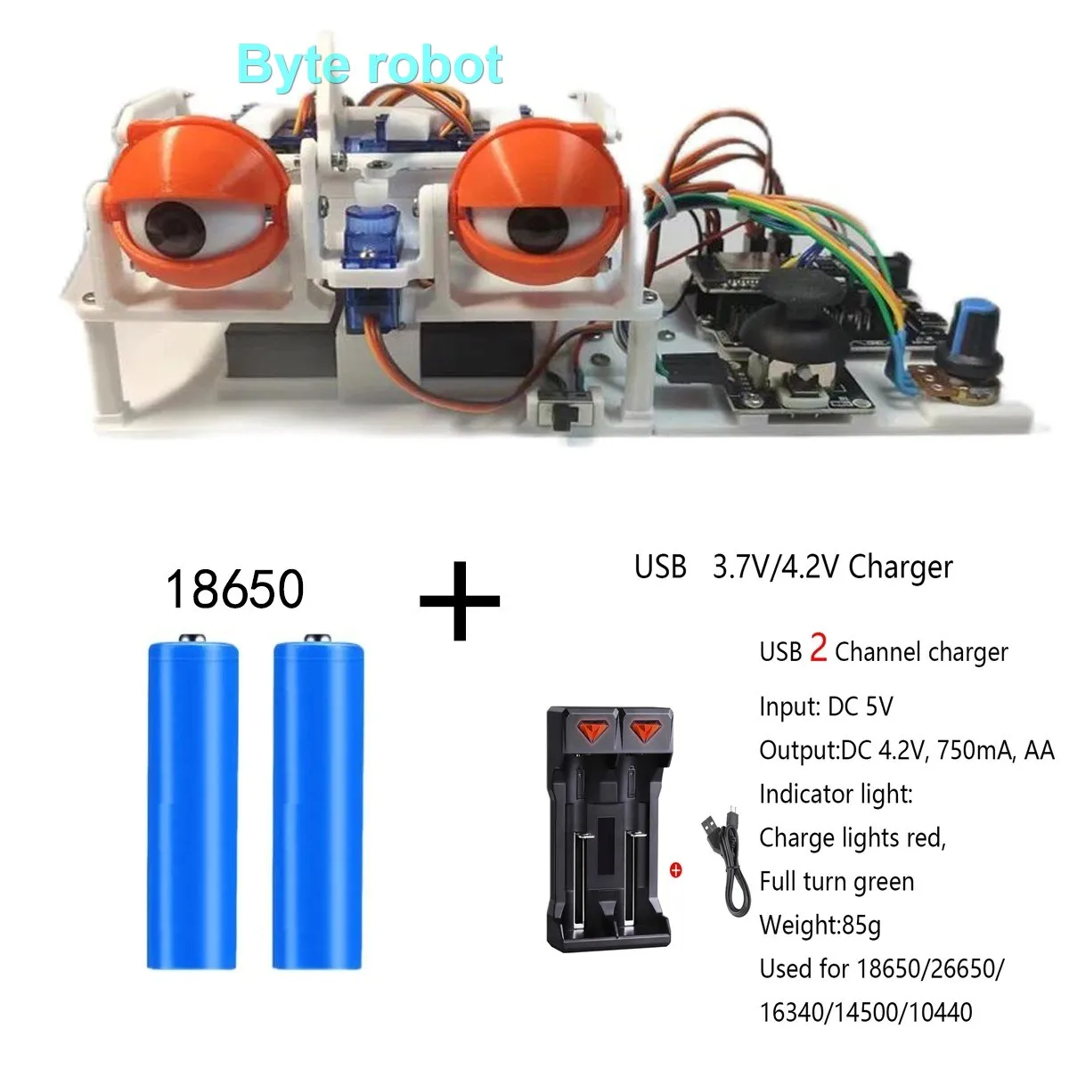 SG90 6 자유도 로봇 눈 교육용 아두이노 조이스틱 및 앱 제어 3D 로봇 눈 DIY 키트 ESP32 프로그래밍 가능 장난감 스타터 키트