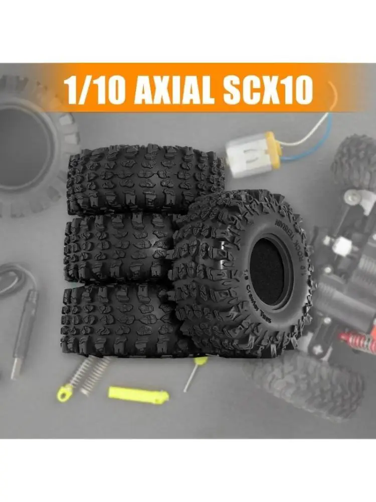 

U13F 4 Pcs Rubber Wheel Tires for Remote Control Crawlers Mud Tires Accessories