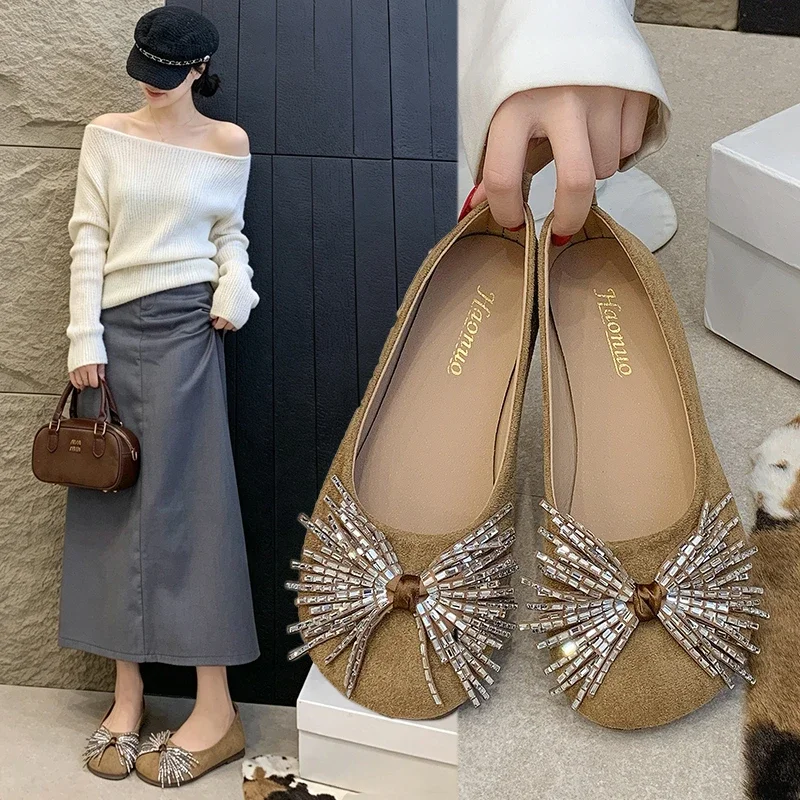 Toe Light Smooth Elegant Flat Shoes New Single Shoe Casual Round