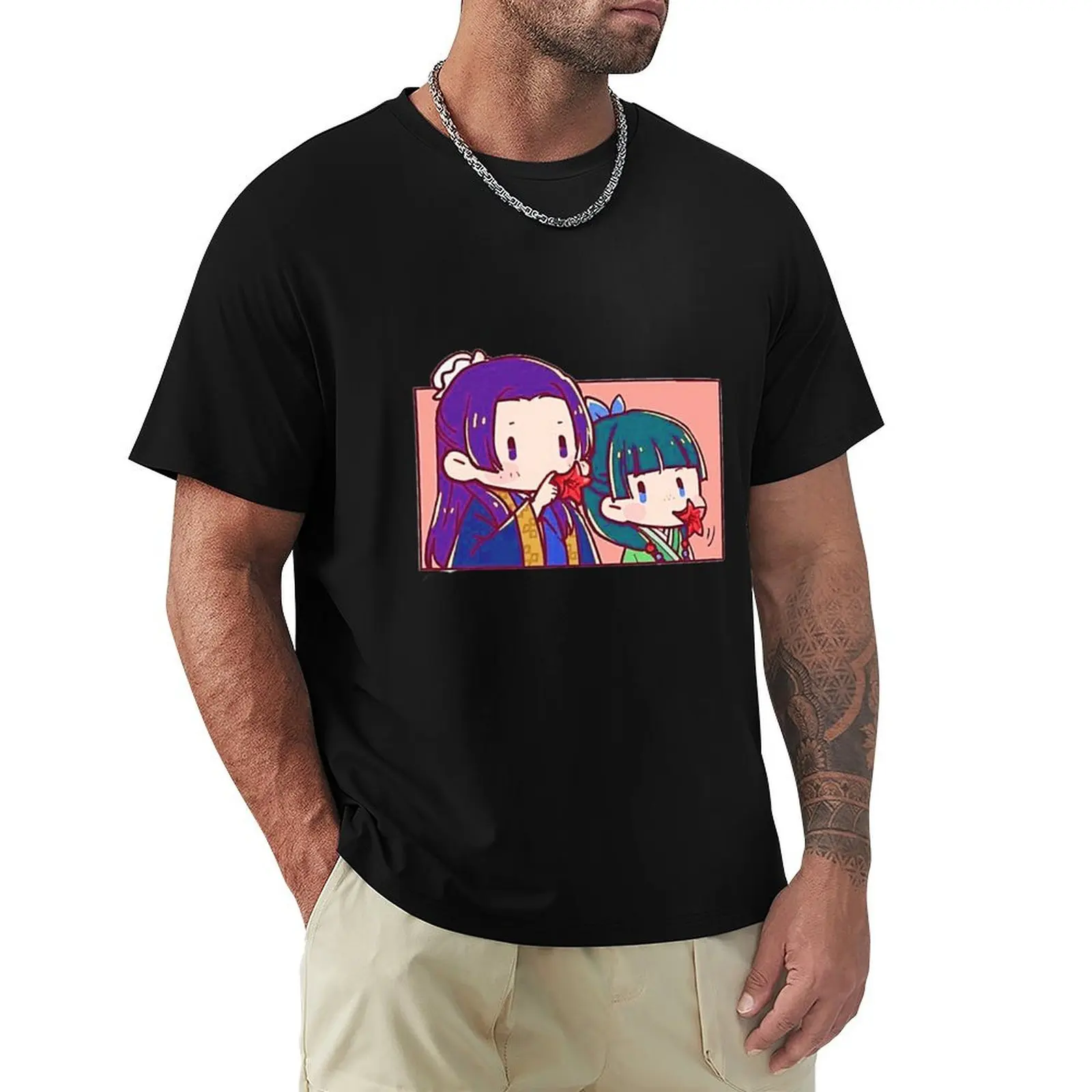 the apothecary diaries fanart characters T-Shirt Casual Basic Short Sleeve T-Shirt