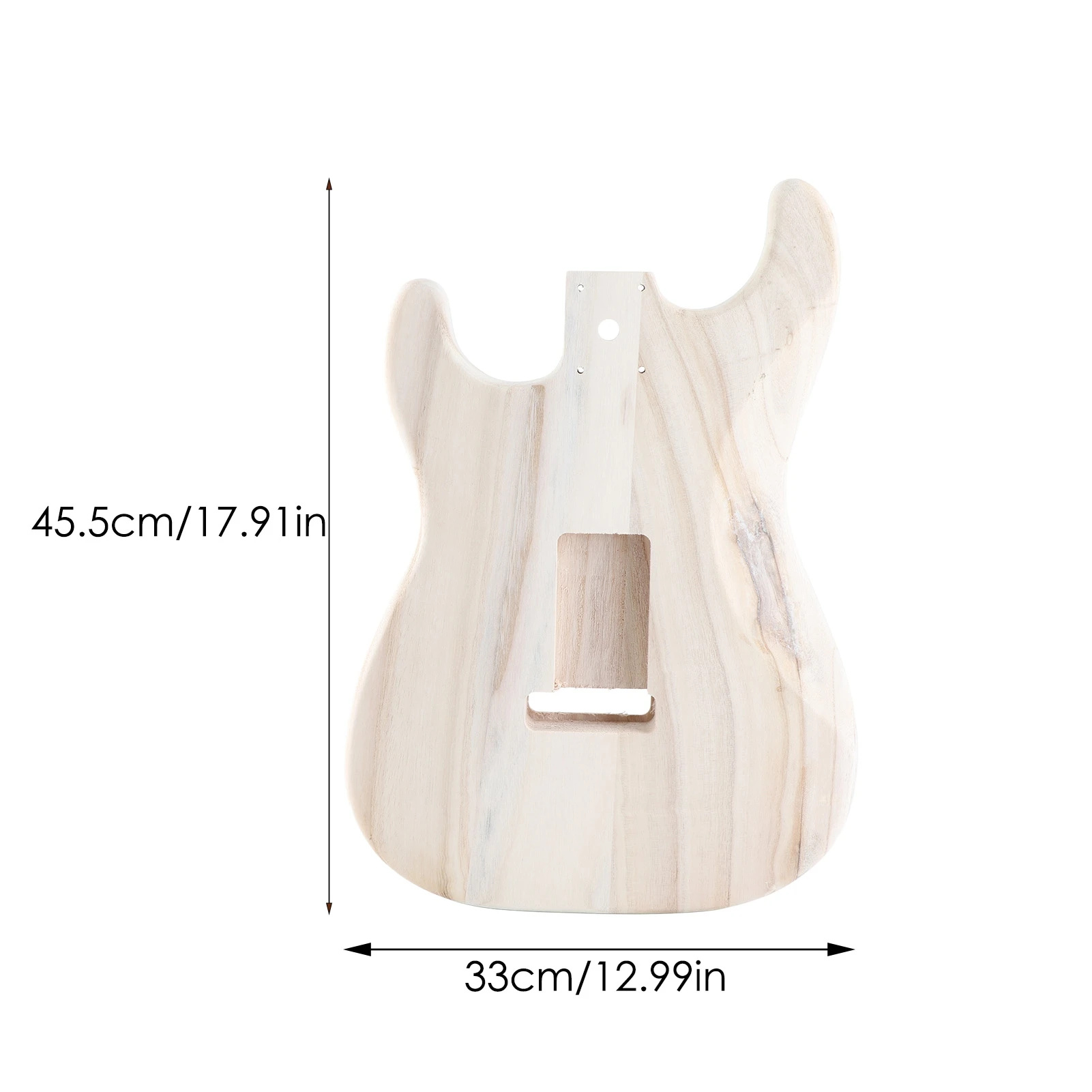 Guitar Barrel Body Maple Polished Unfinished Electric Guitar Barrel for ST Electric Guitar Accessories Unfinished Guitar Barrel